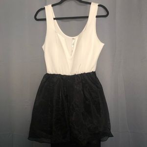 Black and white party dress